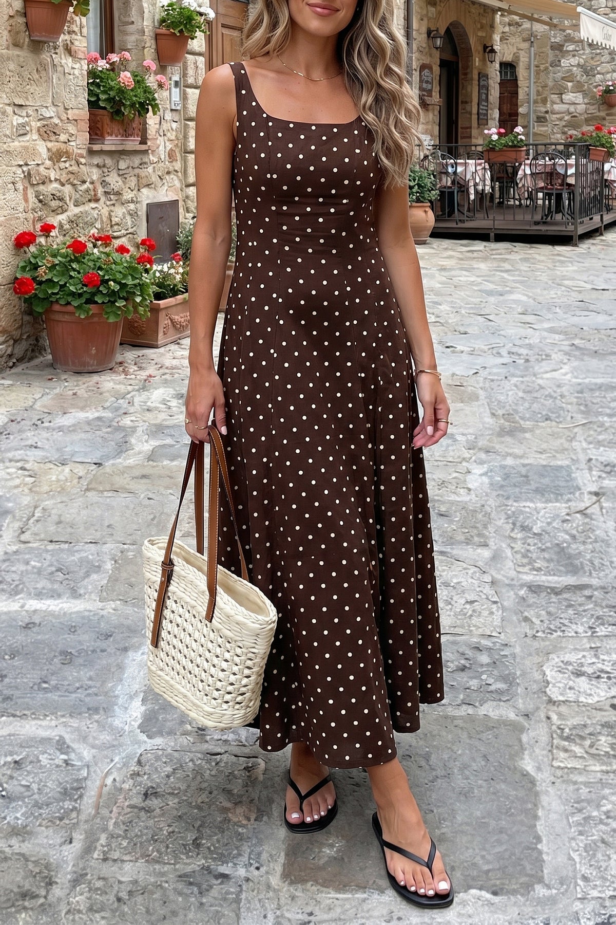 Poppy Polka-Dot Dress