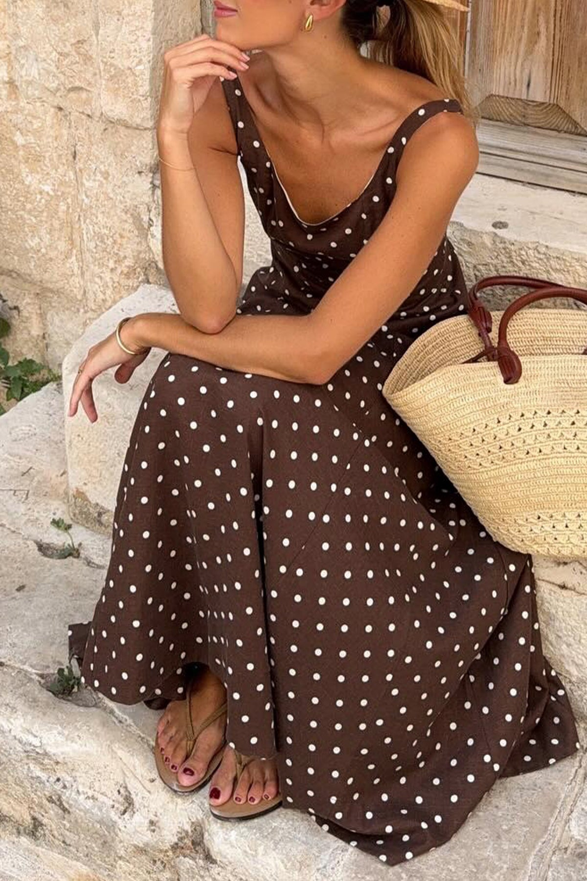 Poppy Polka-Dot Dress