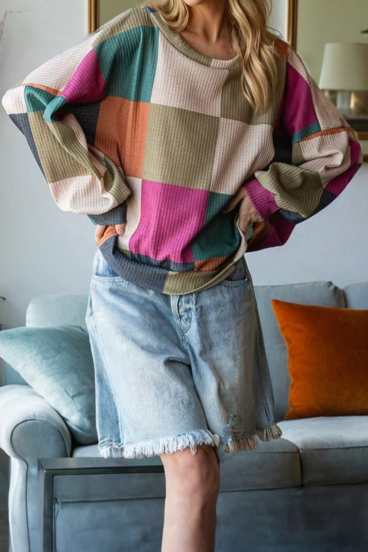 Hazel Checkered Top