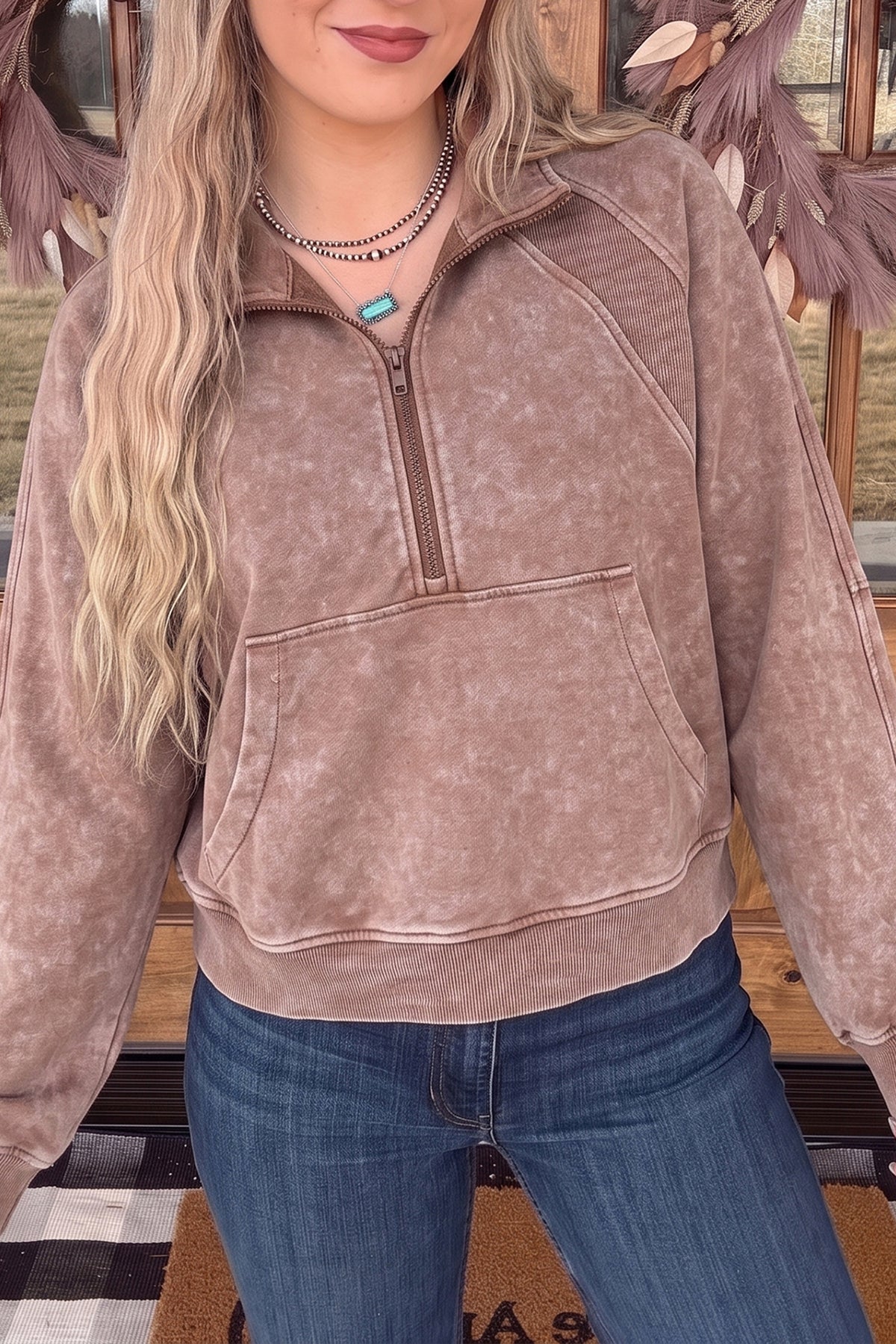 Thea Half-Zip Sweatshirt