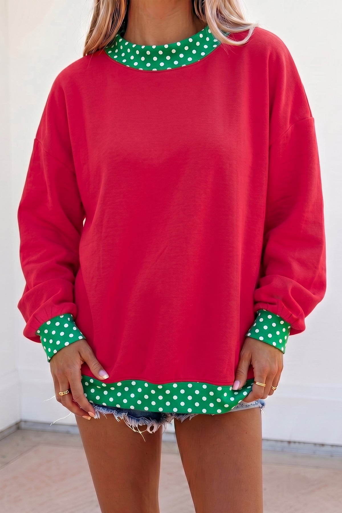 Georgia Polka-Dot Sweatshirt