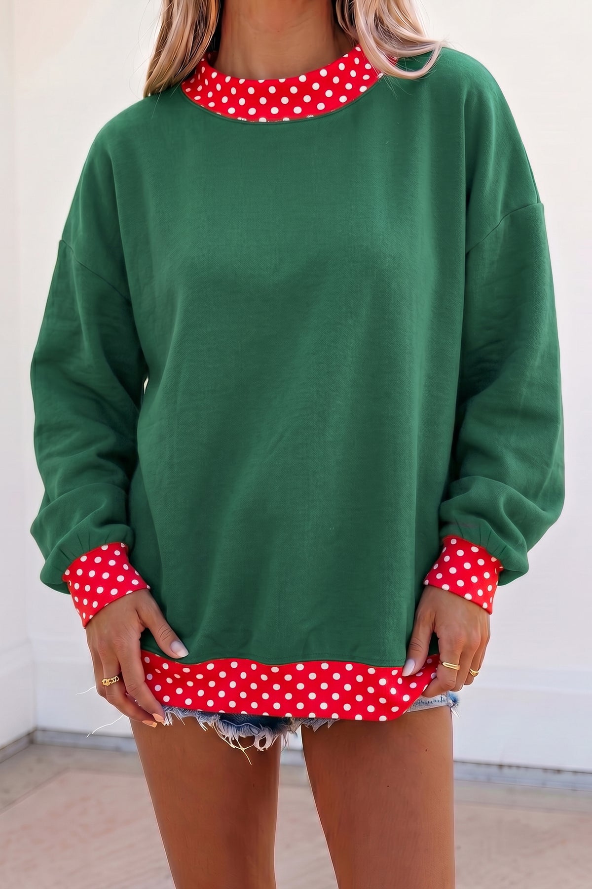 Georgia Polka-Dot Sweatshirt