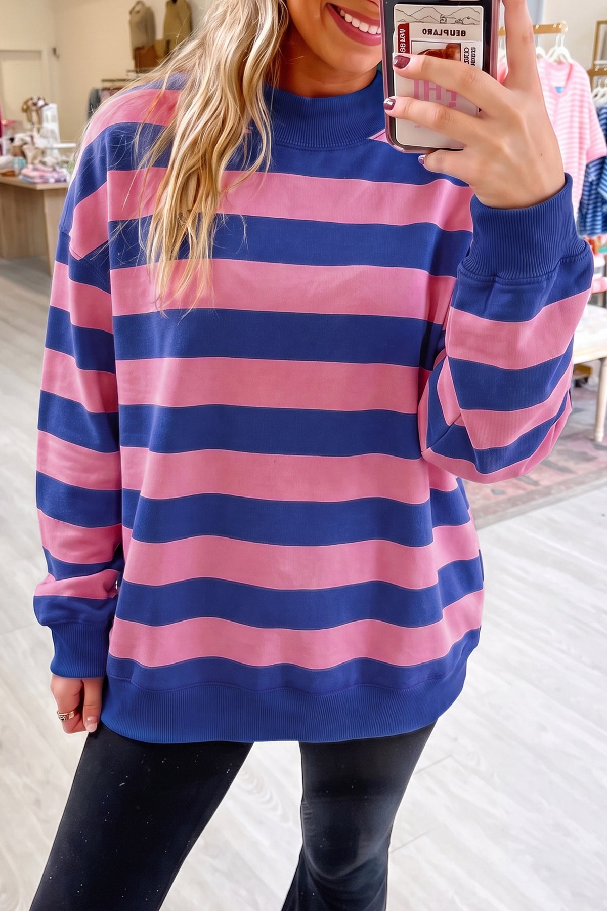 Cleo Mock-Neck Sweatshirt