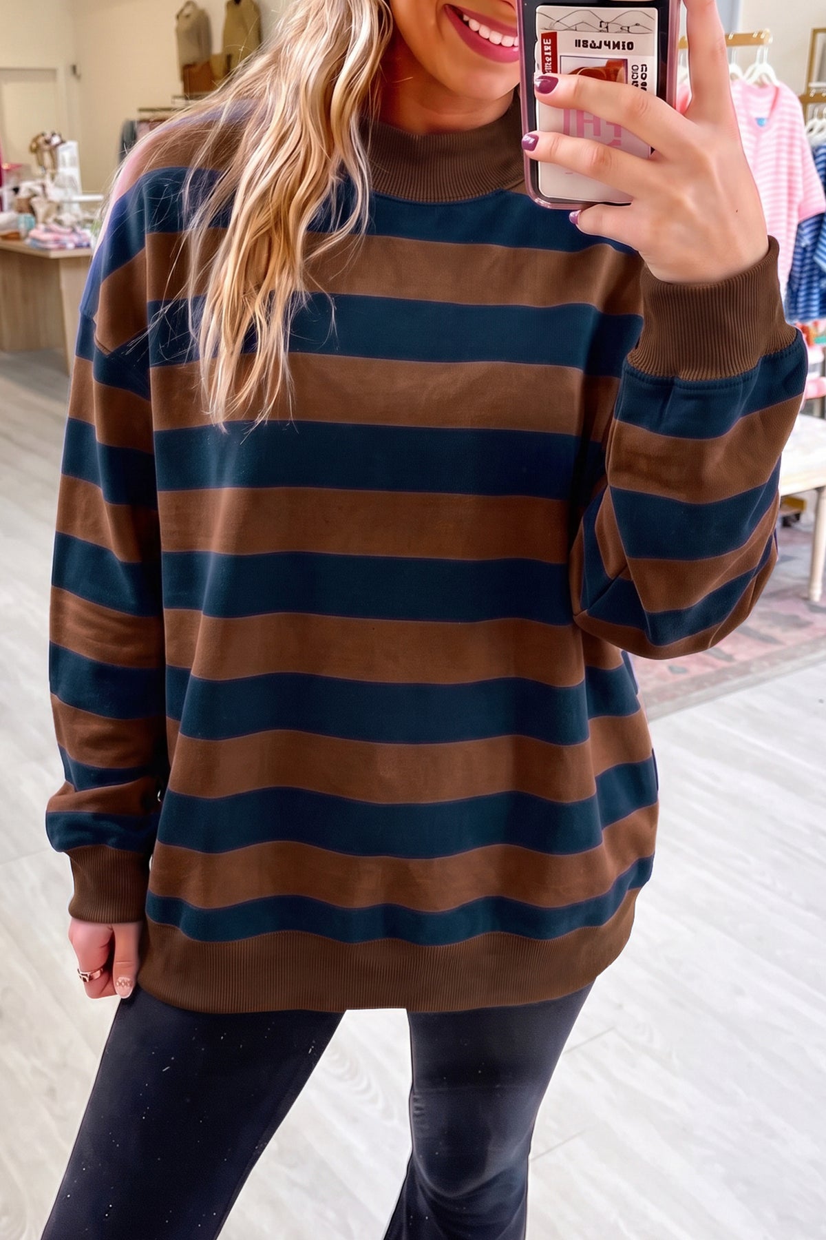 Cleo Mock-Neck Sweatshirt